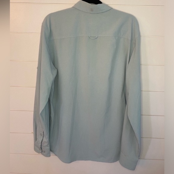 MEC Mens Blue Gorpcore Long Sleeve Casual Button Up Shirt Medium Hiking Fishing - Picture 6 of 10